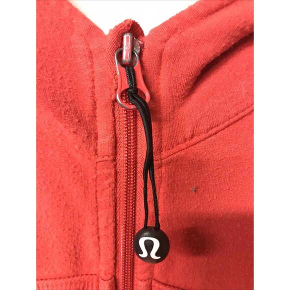 Lululemon Scuba Stretch Hoodie Red Zip Up Rare Vintage Y2K Sweatshirt Sz 8? - Picture 7 of 8